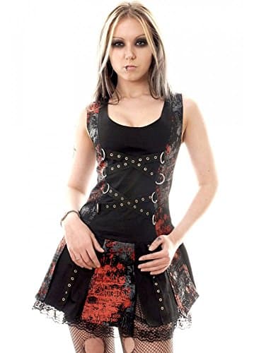 Dead Threads Graffiti Gothic Punk Gladiator Dress Black