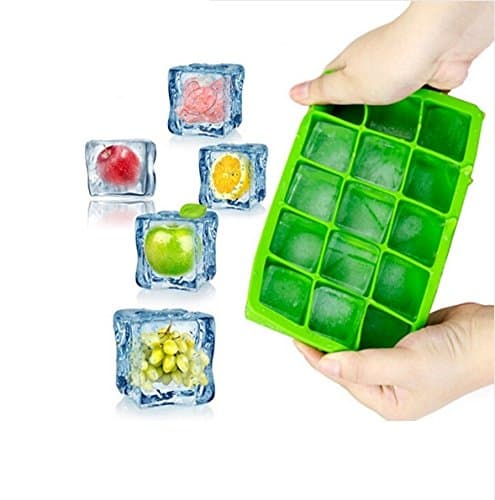 DIY Creative Big Ice Cube Mold Square Shape Silicone Ice Cube Tray Fruit Ice Cube Maker Bar Kitchen Accessories