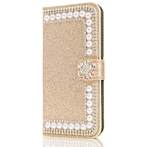 iPhone 6/6S Leather Case,iPhone 6S/6 Flip Wallet Case,iPhone 6/6S Cover with 4.7 inch,Cool 3D Bling Glitter Diamond Pattern Leather Stand Function Flip Kickstand Magnetic Book Wallet with Card Slot Holder Protective Cover Case for Apple iPhone 6S/6