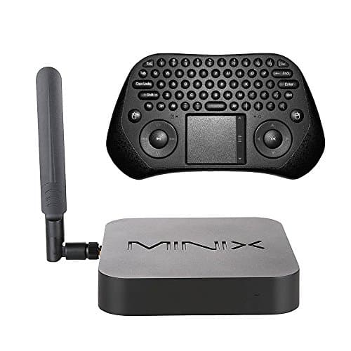 MINIX NEO Z83-4 Fanless Mini PC Desktop Computer Windows 10 (64 bit) Intel Cherry Trail X5-Z8300 Bluetooth 4.2 Smart TV Box (64-bit) [4GB/32GB/Dual-Band Wi-Fi/Gigabit Ethernet/Dual Output/4K] With I8 Wireless Mouse Keyboard