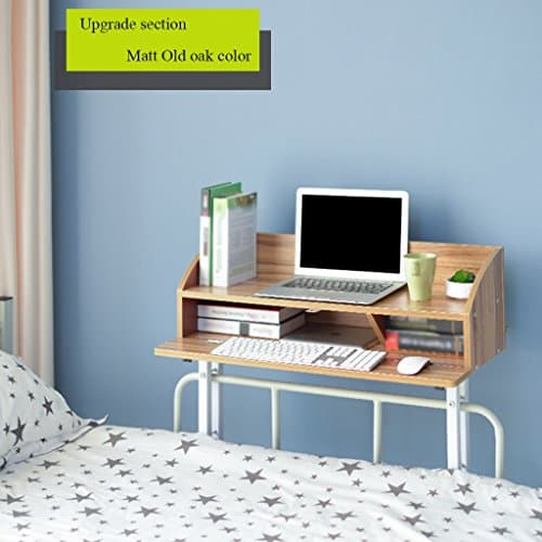 ERRU- laptop table Creative Dorm Computer Desk/ Simple Loptop Table/ Use On Bed/ Bed Table/ Bedroom Artifact/ Lazy Desk/ Bedside Loptop Table(5 Colors) Notebook computer tables ( Color : Oak Color )