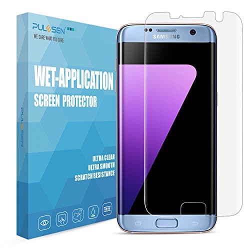 Galaxy S7 Edge Screen Protector, PULESEN® [Full Coverage] [Case Friendly] [No-Lifting] [Bubble-Free] [Ultra Clear] Wet Applied Screen Protector for Samsung Galaxy S7 Edge - Lifetime Warranty