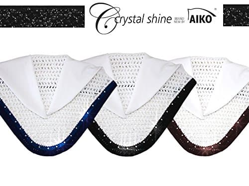 Aiko – Fly Mask – Crystal Shine – White/Mocca WB