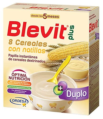 BLEVIT PLUS DUPLO 8 CEREALS CUSTARD 600G