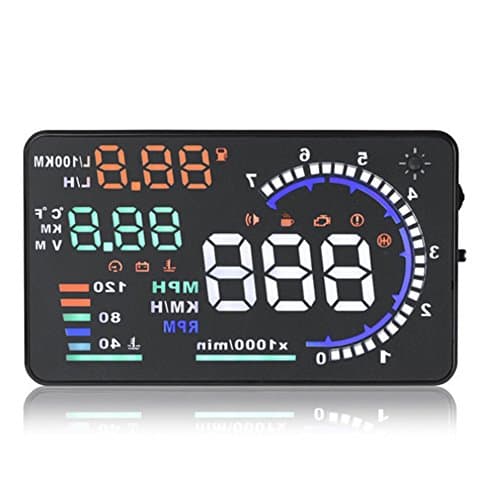 Driving Computer HUD Head Up Display Car Universal HD Speed Digital Projector OBD,Black