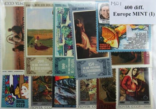 400 diff. mint European stamps (II). Large (M02)