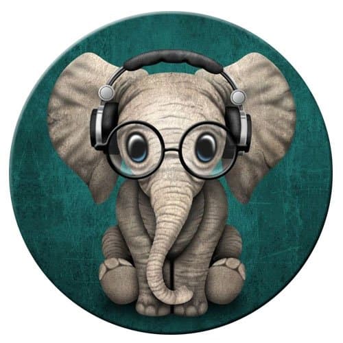 360 degree rotation Multi-function Cell Phone Holder Pop cellular phone bracket Socket Universal Expanding Stand Grip hands Mount for Smartphones and Tablets - Elephant listening to music