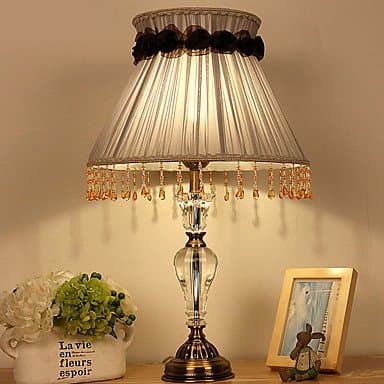 Ambient Light Metallic Table Lamp Eye Protection On/Off Switch AC Powered 220V White , white