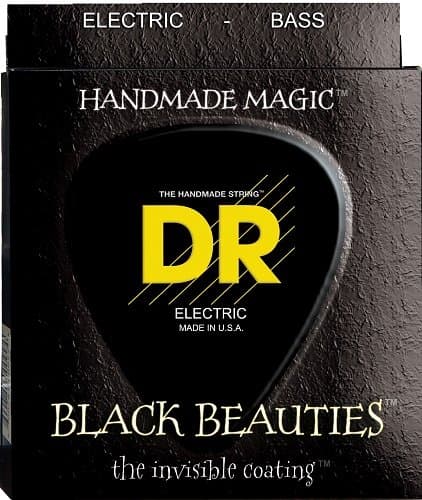 DR Strings BKB630 30-125 Medium 6-String Set Handmade Black Beauties Coated Bass Strings