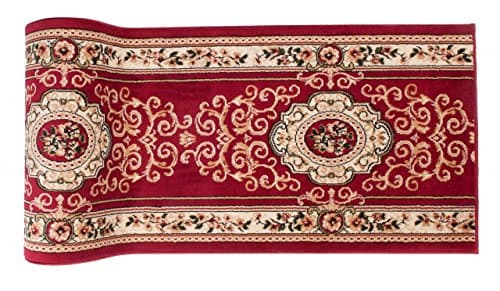 Red Cream Rug Runner - Classic Pattern - Perfect For Hall Hallway Stairs - Durable Carpet Runner - "VERONA" 80 x 210 cm ( 2ft7" x 6ft11" ) Long