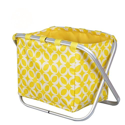 Folding handle File organizer rack,Desktop storage basket Newspaper rack Ground Magazine rack floor Magazine Office Debris basket Storage shelf-G 41x34x28cm(16x13x11)