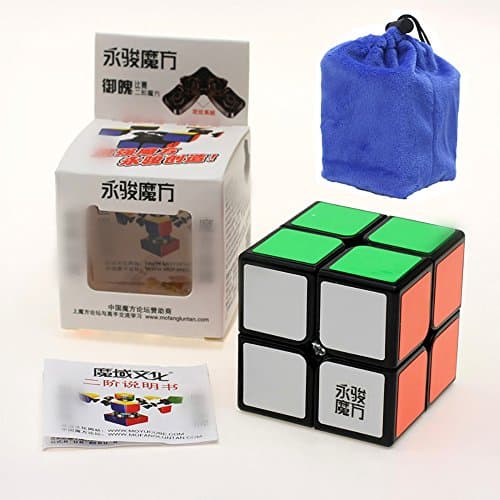 magic cube 2x2 Speed 3D cube magic rubiks puzzle Yupo 50mm multicolour | Yongjun Dingze (black)