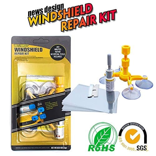 Windshield Repair Kit, Windscreen Tool for Chips, Cracks, Bulll's-Eyes and Stars