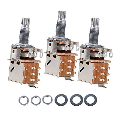 Yibuy A500K Push Pull OHM Audio Volume Guitar Potentiometer Switch Coil Tap Pack of 3