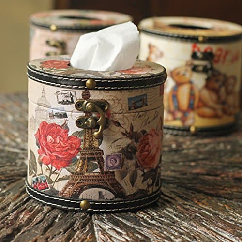 Retro Paris Eiffel Tower Tissue Box