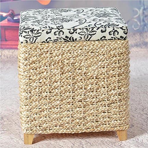 Environmental storage stool solid wood stool 100% handmade pizza weaving home sitting box the following can be used to store items