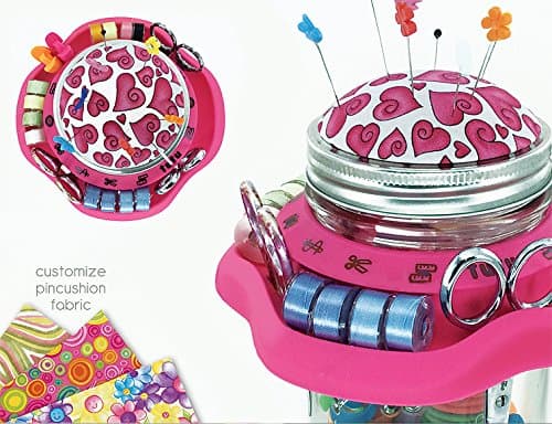 Smartneedle Tutu Sewing Caddy For Mason Jar (Pink)