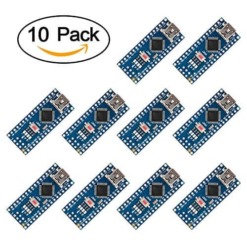 Micro Controller Board, MACTISICAL 10Pack Upgraded Mini USB Nano V3.0 ATMEGA328P 5V 16M Micro Controller Board Module for Arduino (10 pack, Micro Controller Board)
