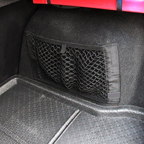 Netronic Velcro Attaching Car Cargo Boot Trunk Seat Back Storage Pocket Bag Groceries Organizer Net (40x25 cm)