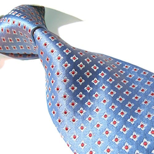 Towergem Extra Long Seven Fold Handmade 100% Silk Tie Blue Plaid XL Necktie