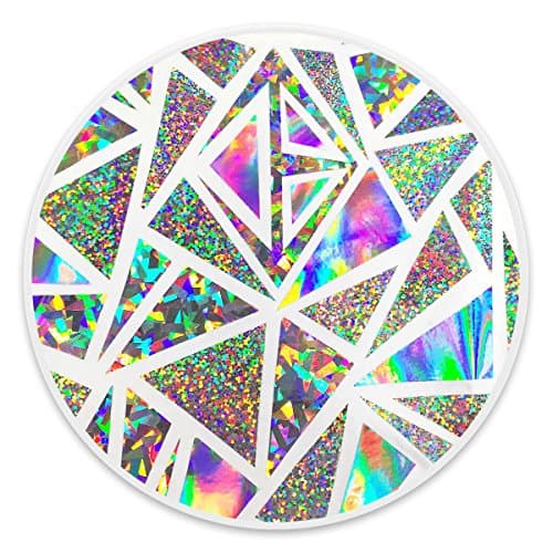 Customstand Customize Expanding Stand Pop Grip Mount Holder Sockets for iPhone,Samsung Galaxy,all Cellphones and Tablets - Holographic Mosaic White