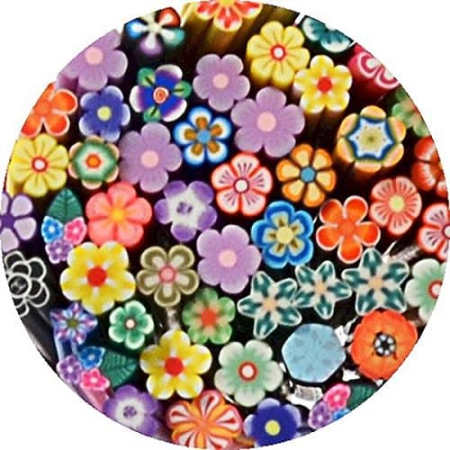 Cane paste polymer ø 6 mm Flower 5 pieces - MegaCrea