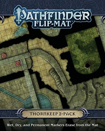 Gamemastery PZOSQW30050 Pathfinder Thornkeep Dungeons Flip Mat