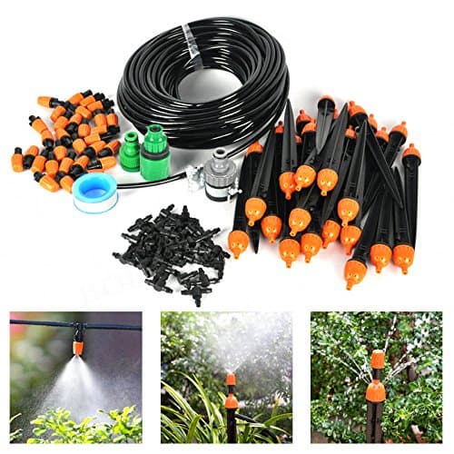 25m DIY Micro Drip Irrigation Watering Kits System With Adjustable Dripper Smart Controller For Garden Greenhouse Plant