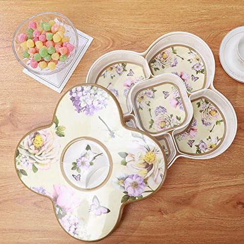 Longless Fruit tray sealed storage jar fruit tray nuts dried fruit candy box set of two