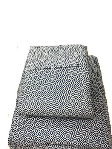 United Linens printed diamond 4 piece sheet sets Brushed Microfiber 1800 Bedding - Wrinkle, Fade, Stain Resistant - Hypoallergenic - 4 Piece (king, blue)