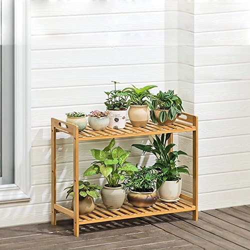 Piontth Simple Multi-layer Bamboo Flower Rack Flower Pot Rack Indoor Balcony Multi-purpose Floor Flower Shelf ( Size : Length 70cm )
