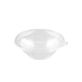 16 oz. Clear Plastic Tamper Resistant Hinged Deli Container - 240 per case
