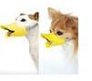 ETGtek Adjustable Dogs Muzzle Guard Quack Closed Duck Bill Protective Cute Mask Bark Bite Chew Stop (Yellow Size: S)