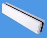 12 WHITE Letterbox with WHITE surround for upvc doors - Panel by Paddock