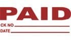 PAID With Check and Date Self-Inking Stamp -Red