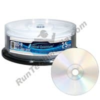 Optical Quantum OQBDR04NPS 4X 25GB BD-R Single Layer Blu-Ray Recordable Blank Media, 25-Disc Spindle