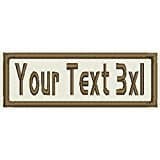 Custom Embroidered Rectangular Name Patch Tag, Label 3x1 - Add Your Name