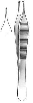 Adson Tissue Surgical Forceps 1 x 2 Teeth 4 3/4" SATIN