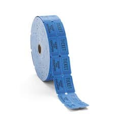 PM Company 59004 Consecutively Numbered Double Ticket Roll, Blue, 2000 Tickets per Roll (Blue (4-Pack))