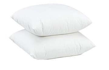 VIREO Square Cushion Polyester Blend Fillers/Pillow/Inserts for Sofa (White, 18 x 18-inch) - Set of 2 Pc
