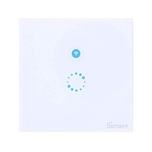 HOMELETT Smart Home Automation WiFi Switch Basic RF Dual Pow R2 4CH PRO R2 Slampher Smart Bulb B1 Silver Gold Wall Touch 1CH 2CH iFan02 : Works with Alexa, Google Assistant, IFTTT (1CH Wall Touch)