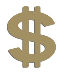 Dollar Sign Tanning Bed Stickers 100 Pack