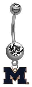 Michigan Wolverines Style 2 NCAA Belly Button Navel Ring