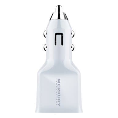 HotTips Car Charger for All Devices with a Micro USB Connector - Retail Packaging - White