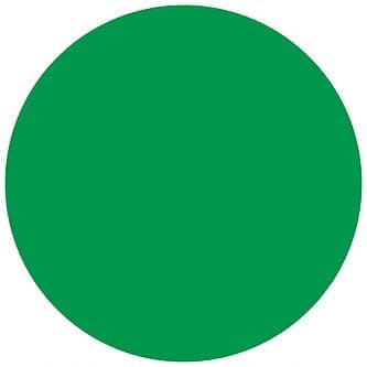 5S Location Marking Circle, 3.5” Durable Circular Shaped Floor Sticker - by Graphical Warehouse – Vibrant Colors, Circular, (25 Pack) Green