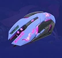 Gaming Mouse, Backlit Optical Game Mice Ergonomic USB Wired with 2400 DPI and 6 Buttons 4 Shooting for Pro Game PC Computer Laptop Desktop Mac (Bule)