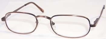 Spring Hinge Half Frame Bronze Readers, 1.75 Strength, by American Reading Glasses