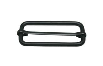 Metal Black Rectangle Buckle 2" X 0.75" Inside Size Slider Bar Strap Keeper Pack of 10
