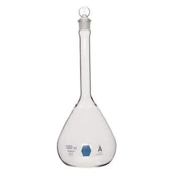 Kimax 28014R-25 Red Coded Volumetric Flask, 25 mL, 6/pk