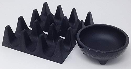 Taco Holders - 3 Pieces Includes 2 Taco Holders & 1 Salsa Molcajete Bowl